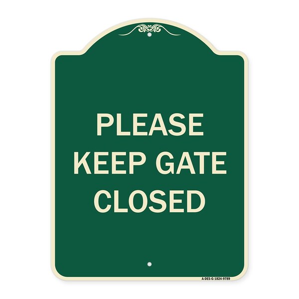 Designer Series-Please Keep Gate Closedplease Keep Gate Closed, 24" x 18", G-1824-9789
